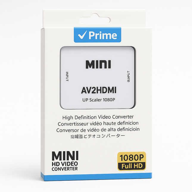 Mini AV to HDMI Converter - RCA to HDMI 1080p Plug & Play