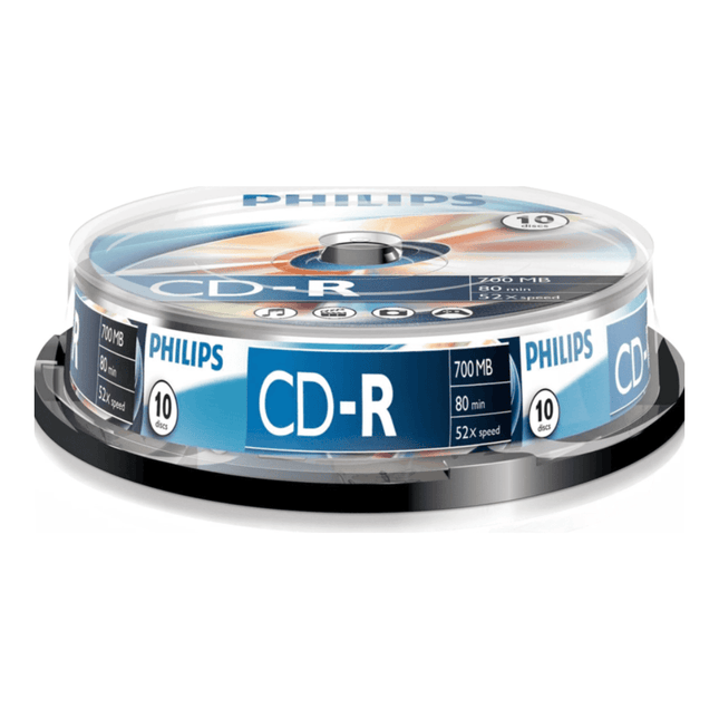 Philips CD-R 700MB 80 Min 52× - 10-Pack Spindle