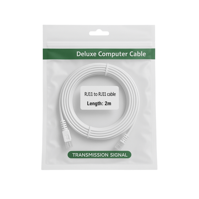 RJ11 to RJ11 ADSL Telephone Cable - 1m to 20m