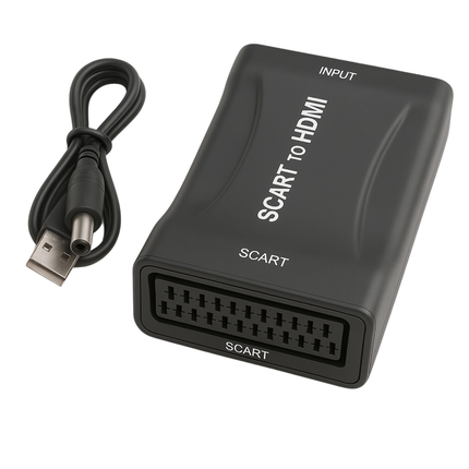 SCART to HDMI Converter - 1080p Output with USB Power