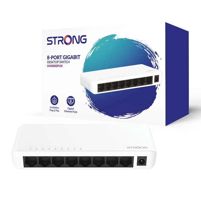 Strong 8-Port Gigabit Unmanaged Switch - 16Gbps