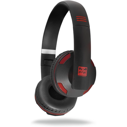 Psyc Wave X1 Wireless Bluetooth Headset with Mic & Foldable Design - Black