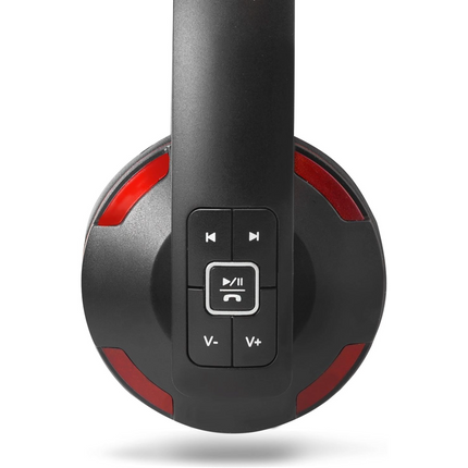 Psyc Wave X1 Wireless Bluetooth Headset with Mic & Foldable Design - Black