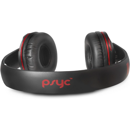 Psyc Wave X1 Wireless Bluetooth Headset with Mic & Foldable Design - Black
