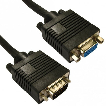 Two VGA cables with connectors on a white background