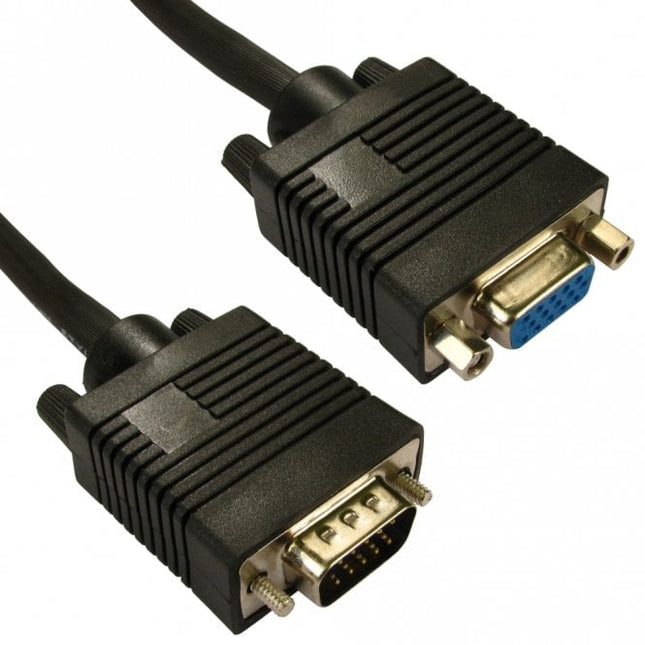 Two VGA cables with connectors on a white background