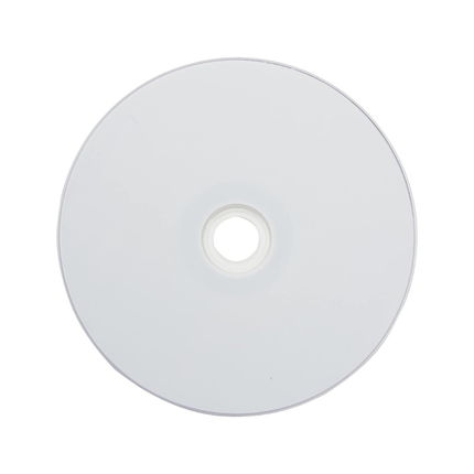 Clear plastic disc with a central hole on a white background