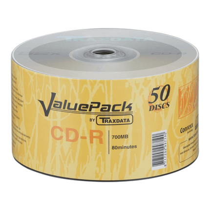 Traxdata ValuePack CD‑R 52x 700MB - 80 Min, 50 Pack