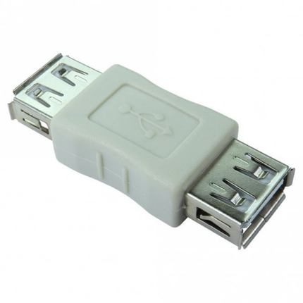USB 2.0 Type A Female to Female Coupler - Grey Housing
