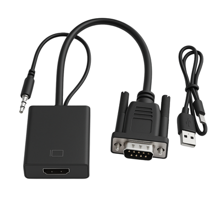 VGA to HDMI Converter Cable with USB & Audio - 1080p Output