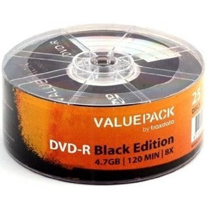 TRAXDATA VALUEPACK BRANDED DVD-R 4.7GB 8X 25 PACK - esunrise