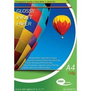 Neo brand 135gsm A4 gloss Coated Paper (20 Sheets) - esunrise