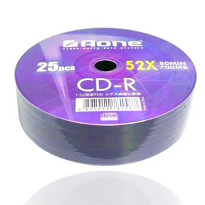AONE BRANDED CD-R 700MB 80MIN 52X (25PACK) - esunrise