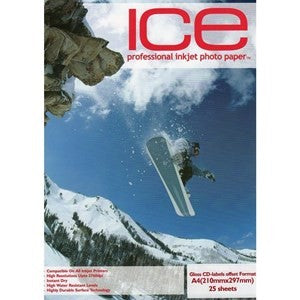 Ice brand 130gsm Offset Gloss CD Labels (25 Sheets) 50 label - esunrise