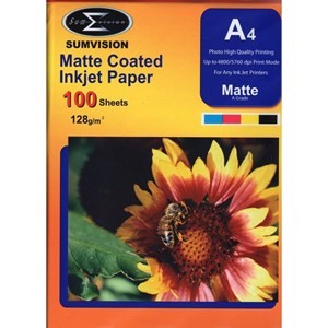 Sumvision Brand 128gsm Matt Coated A4 Paper (100 sheets) - esunrise