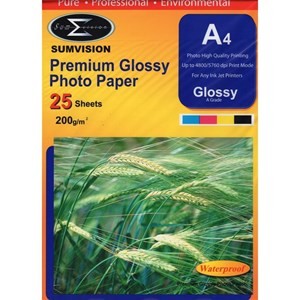 Sumvision Rio Sumvision A4 Gloss Photo Paper - 200gsm, 25 Sheets | eSunrise