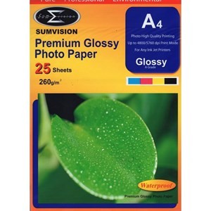 Sumvision Gloss Paper A4 260gm (25 sheets) - esunrise