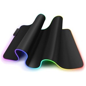 RGB Gaming Mouse Mat Pad Large Thick(800×300×4mm) XXXL Extended Led Mousepad with Non-Slip Rubber Base, Soft Computer Keyboard Mice Mat for Macbook, PC, Laptop, Desk - Black