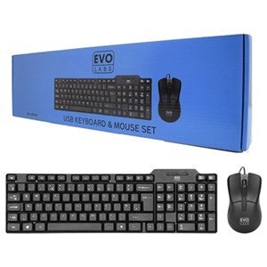 Evo labs Keyboard & Mouse black CM-500UK