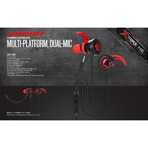 Xtrike Me Gaming Multi-Platform, Dual-MIC Earbuds GE-109