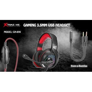 XTrike Me GH-890 Stereo Gaming Headset - RGB LED, 50mm Drivers