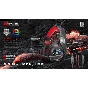 XTrike Me GH-890 Stereo Gaming Headset - RGB LED, 50mm Drivers