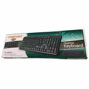 Compoint K8014 USB Wired Keyboard Slim Full UK Layout For PC Laptop Computer