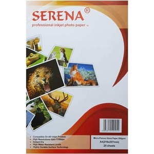 Serena Microporous Gloss Photo Paper - A4, 260gsm (25 Sheets)