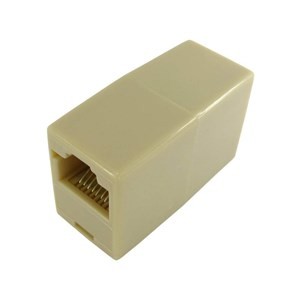 RJ45 Straight Coupler - 8P8C F-F, Unshielded, Gold Contacts