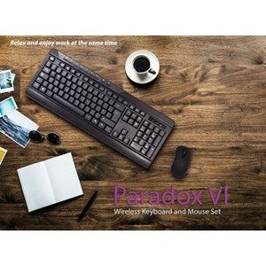 Sumvision Paradox VI Wireless Keyboard and Mouse Desktop Kit Multimedia Black Retail