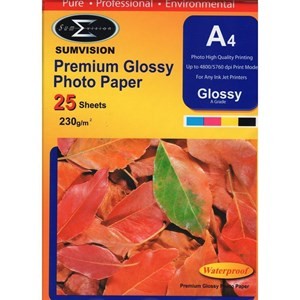 Sumvision Gloss Paper 230gsm A4 (25 sheets) - esunrise