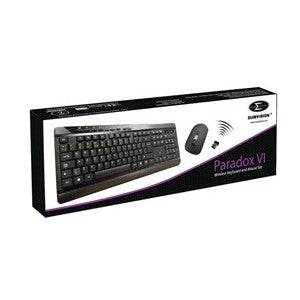 Sumvision Paradox VI Wireless Keyboard and Mouse Desktop Kit Multimedia Black Retail