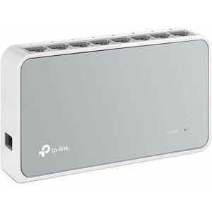 8 Port Desktop Switch Ethernet Network LAN Splitter Internet TP-Link Home Box - top view - computer accessories wholesale uk