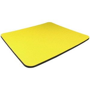 Mouse Mat Yellow 6mm Cloth & Rubber
